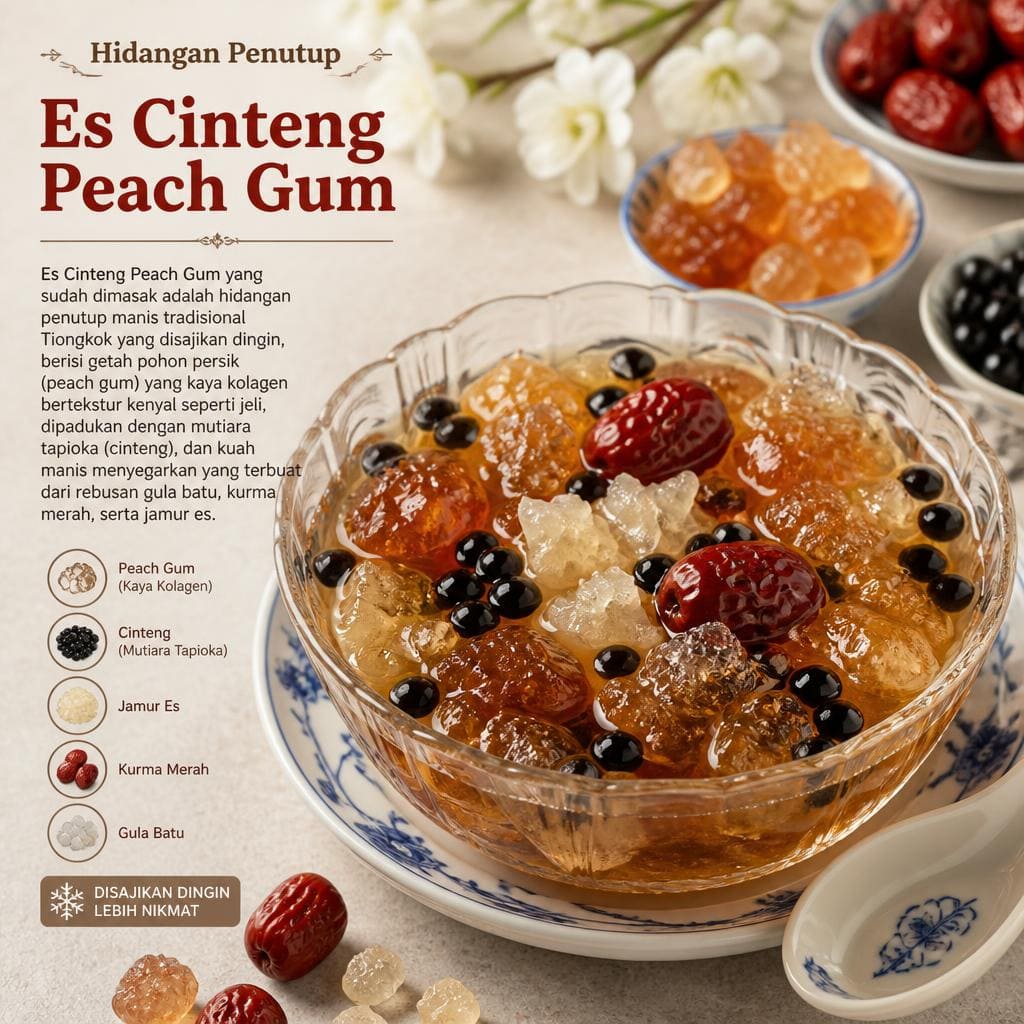 Es Cinteng Peach Gum dari kategori hidangan penutup Gopek House